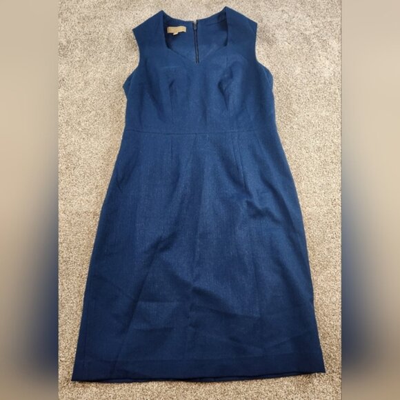 Talbots Blue Wool Shift Dress Blazer Suit Two Piece - Women’s US 8 - Picture 4 of 8